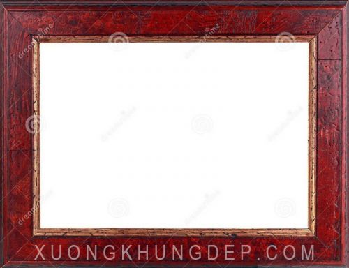 Khung bản đồ màu đỏ chỉ vàng đẹp