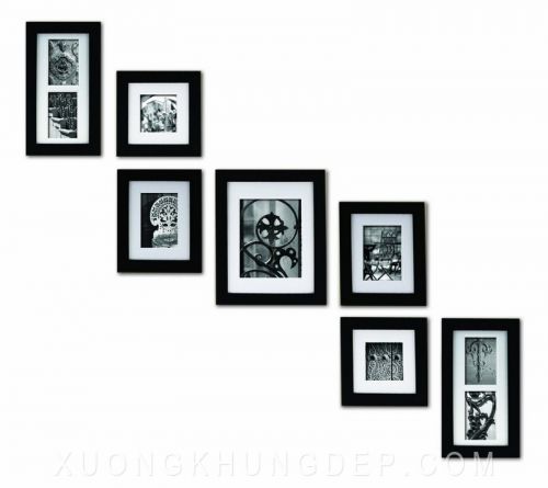 Khung ảnh treo tường màu đen đơn giản
