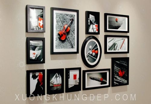 Khung ảnh treo tường màu đen sang trọng