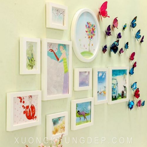 Khung ảnh treo tường trắng tinh tế