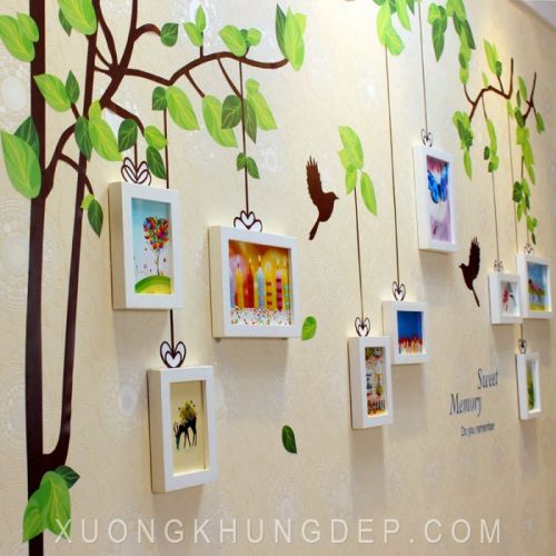 Khung ảnh treo tường màu trắng trẻ trung