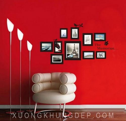 Khung ảnh treo tường đen đơn giản