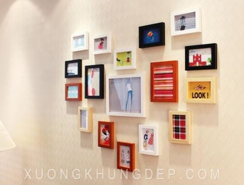 Khung ảnh treo tường màu sắc nhẹ nhàng
