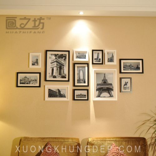 Khung tranh bộ trắng đen treo tường đẹp