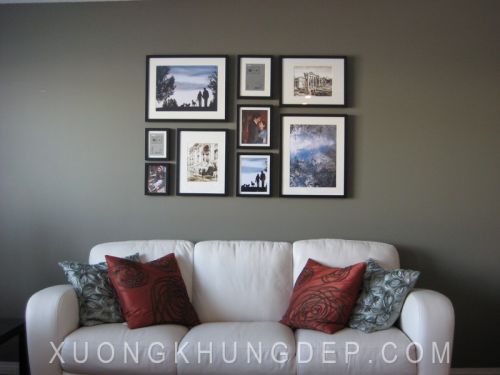 Khung tranh bộ treo tường màu đen tinh tế