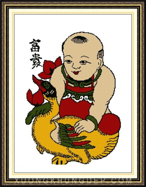 Khung tranh thêu chữ thập trang trí đẹp