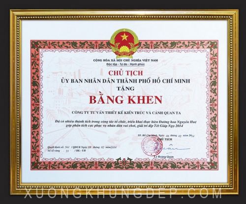 Khung giấy khen đẹp đơn giản