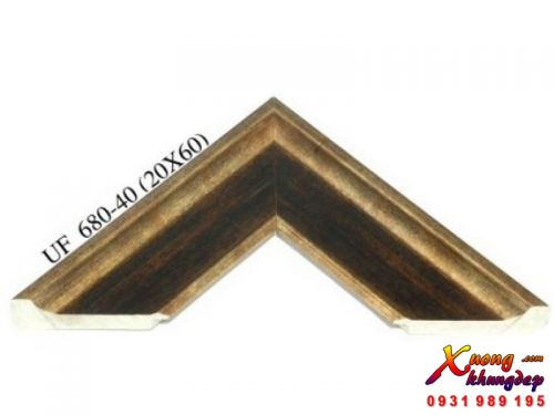Khung Tranh Ảnh Cổ Điển Vàng Nhủ Đồng và Nâu Đen
