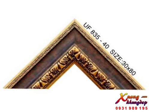 Khung Tranh Composite Cổ Điển Nâu Vàng Sang Trọng