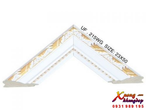 Khung Tranh Composite Thiết Kế Cổ Điển Màu Trắng Vàng