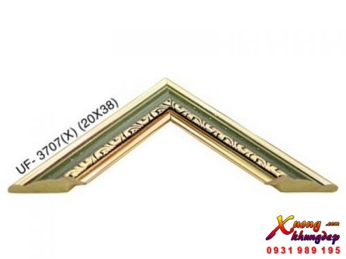 Khung Tranh Gỗ Composite Màu Đen Xanh Pha Vàng Đồng