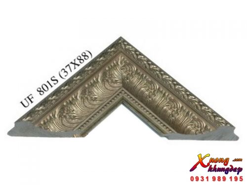 Khung Tranh Thiết Kế Cổ Điển Gỗ Composite Màu Vàng Đồng