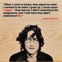 Tranh In Trên Gỗ Trích Dẫn Của John Lennon