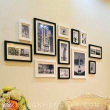Khung tranh bộ trắng đen treo phòng khách