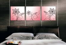 Tranh In Bông Hoa Nét Vẽ Bộ 3 Bức
