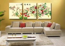 Tranh In Canvas Hoa Bầu Trời Bộ 3 Bức