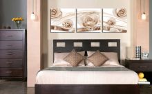 Tranh In Hoa Hồng Nền Trắng Bộ 3 Bức
