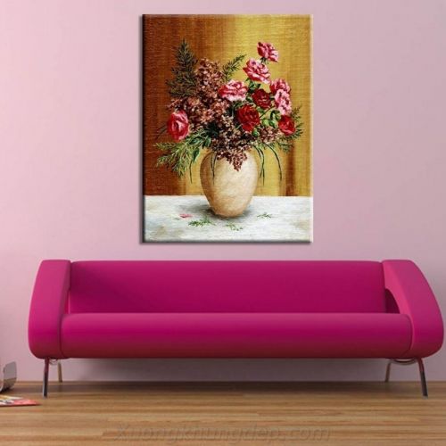 Tranh In Canvas Bình Hoa Hồng Tuyệt Đẹp