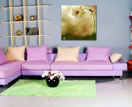 Tranh In Canvas Bông Hoa Và Bọ Cánh Cam