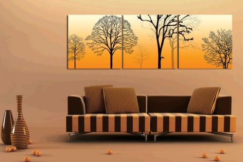 Tranh In Canvas Cây Khô Trụi Lá Bộ 4 Bức