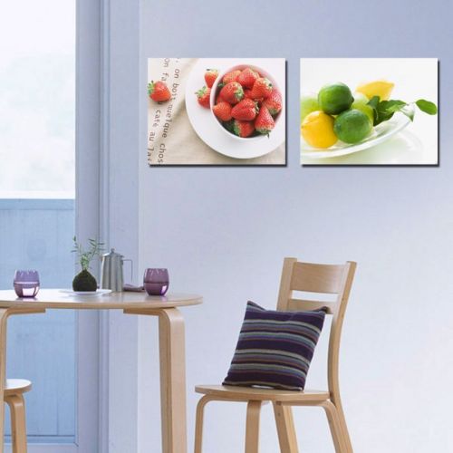 Tranh In Canvas Dâu Chanh Bộ 2 Bức