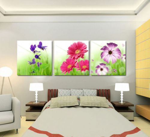 Tranh In Lan Đồng Tiền Cúc Bộ 3 Bức